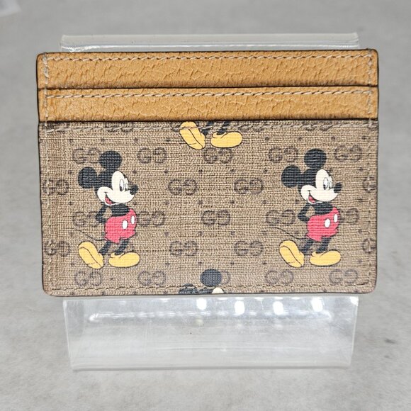 Gucci Mickey Mouse GG Supreme Canvas Card Holder Wallet with Dustbag Disney - Picture 6 of 9